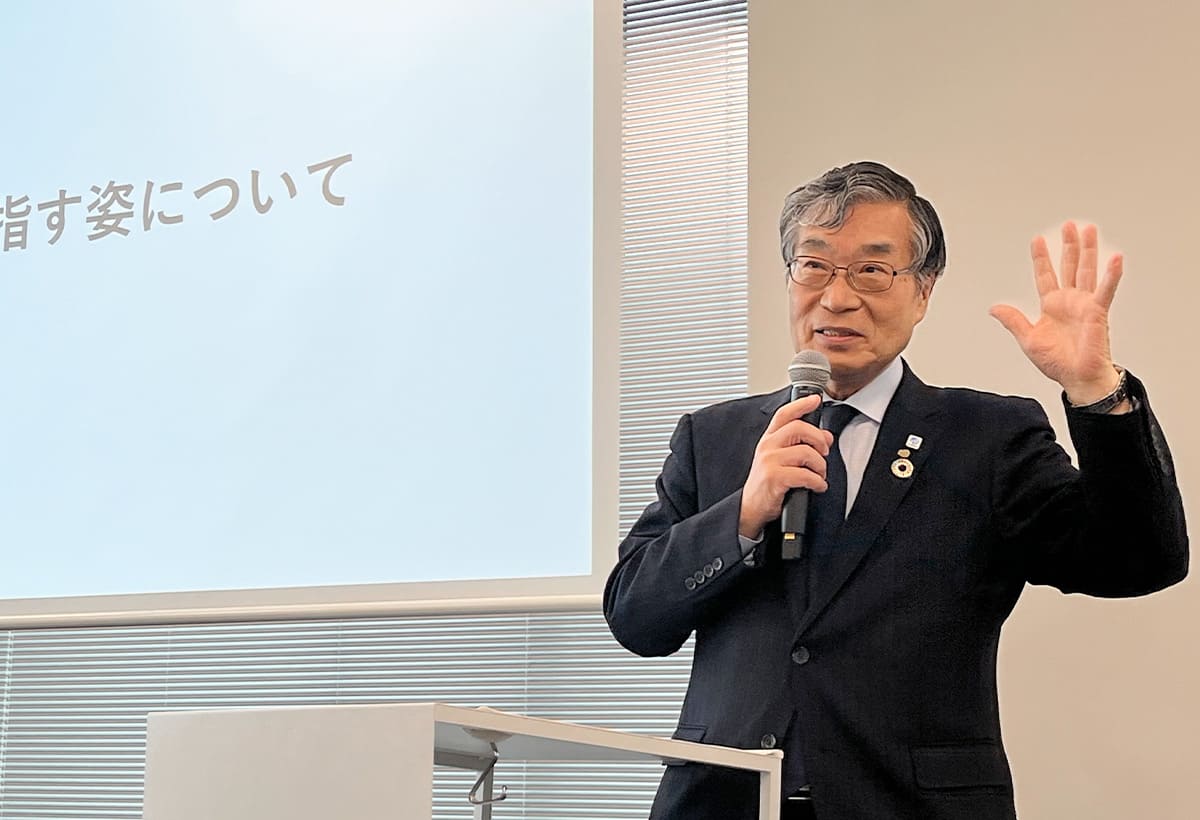 高専機構理事長の谷口功氏より、今後高専機構が目指す姿について発表