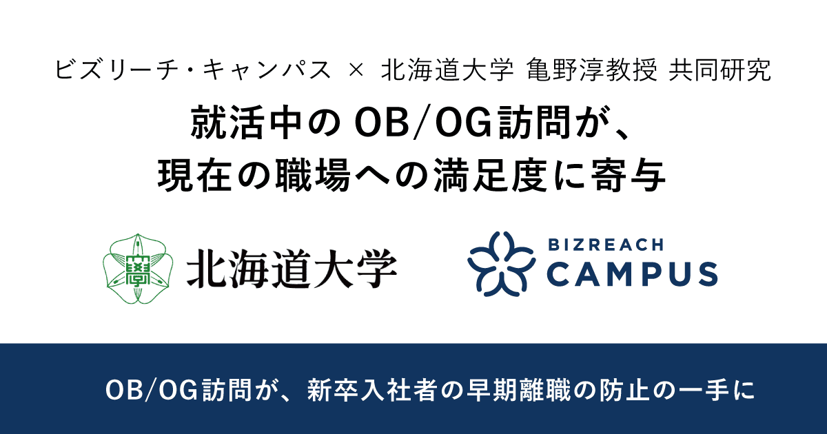 就活中のOB/OG訪問が、現在の職場への満足度に寄与